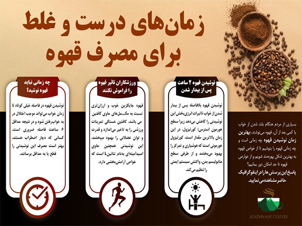 بهترین زمان مصرف قهوه